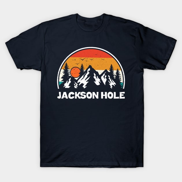 Vintage Jackson Hole Wyoming WY Mountains Hiking Souvenir T-Shirt by kalponik